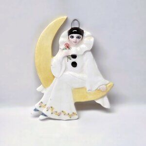 Vintage 1981 Schmid Pierrot Love Christmas Ornament Michel Oks Clown Mime Japan